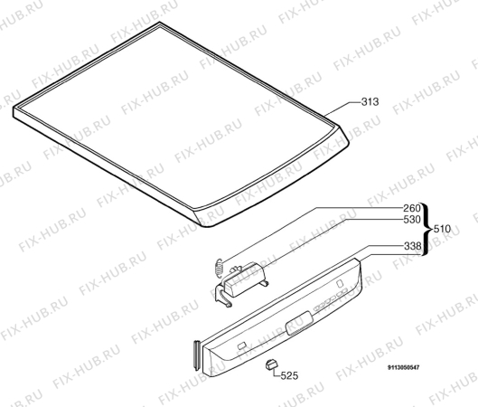 Взрыв-схема посудомоечной машины Electrolux ESF66830W - Схема узла Command panel 037